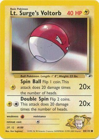 Lt. Surge's Voltorb 084 - Unlimited Gym Heroes - Common