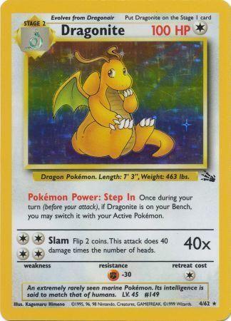 Dragonite (4) (4) 004 - Unlimited Holofoil Fossil - Holo Rare
