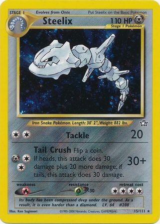 Steelix 015 - Unlimited Holofoil Neo Genesis - Holo Rare