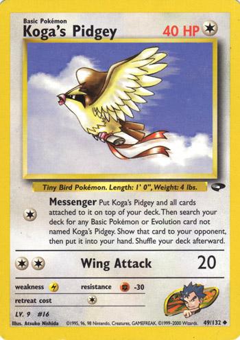 Koga's Pidgey (49) (49) 049 - Unlimited Gym Challenge - Uncommon