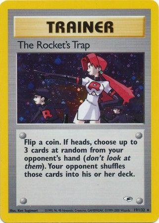 The Rocket's Trap 019 - Unlimited Holofoil Gym Heroes - Holo Rare