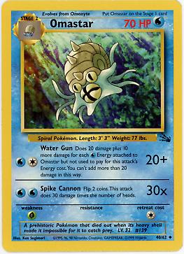 Omastar 040 - Unlimited Fossil - Uncommon