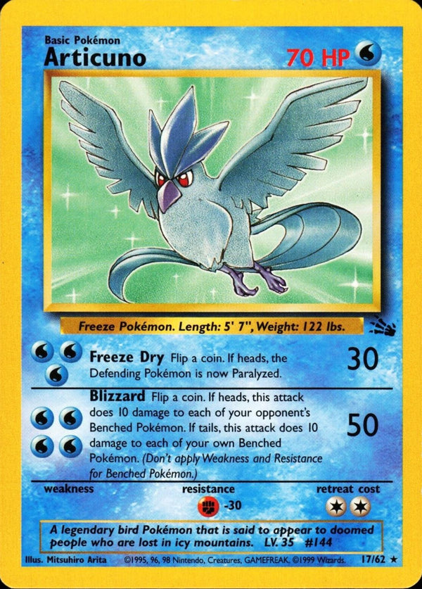 Articuno (17) (17) 017 - Unlimited Fossil - Rare