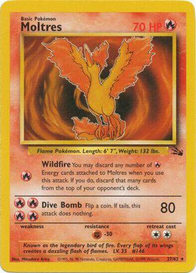 Moltres (27) (27) 027 - Unlimited Fossil - Rare