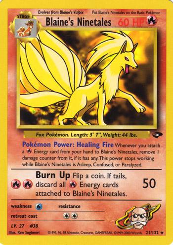 Blaine's Ninetales 021 - Unlimited Gym Challenge - Rare