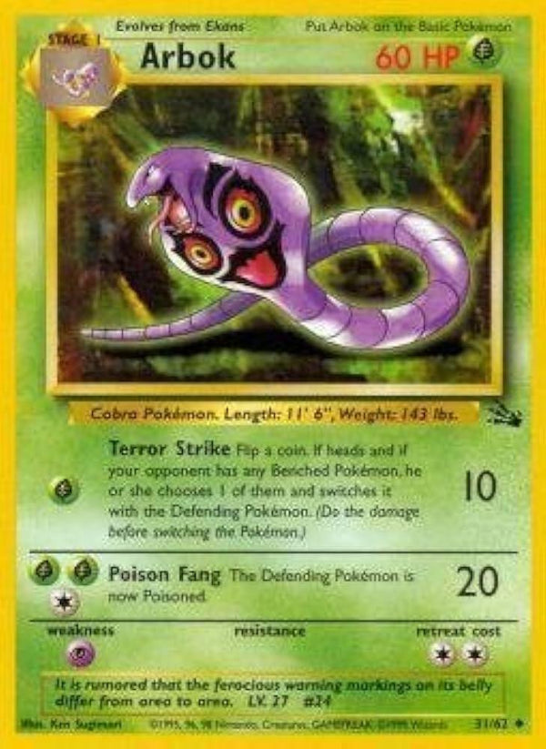 Arbok 031 - Unlimited Fossil - Uncommon