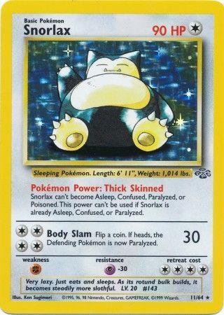 Snorlax (11) (11) 011 - Unlimited Holofoil Jungle - Holo Rare