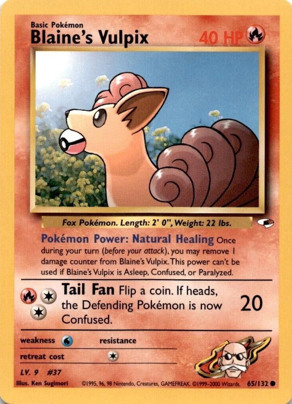 Blaine's Vulpix 065 - Unlimited Gym Heroes - Common