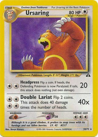 Ursaring (34) (34) 034 - Unlimited Neo Discovery - Rare