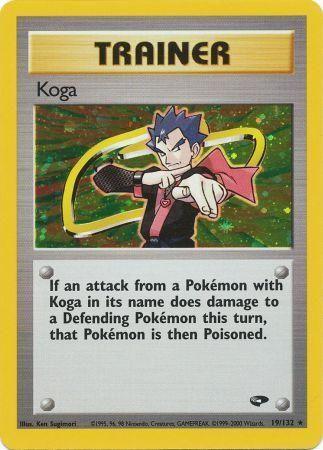 Koga (19) (19) 019/132 - Unlimited Holofoil Gym Challenge - Holo Rare