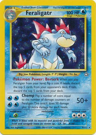 Feraligatr (4) (4) 004/111 - Unlimited Holofoil Neo Genesis - Holo Rare
