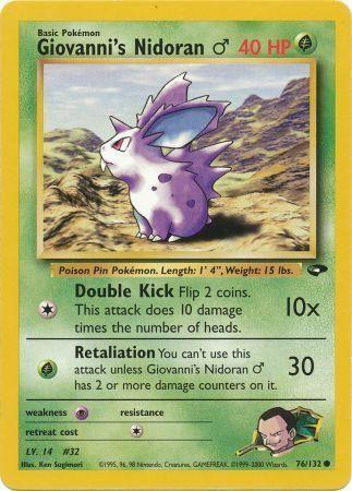 Giovanni's Nidoran M 076 - Unlimited Gym Challenge - Common