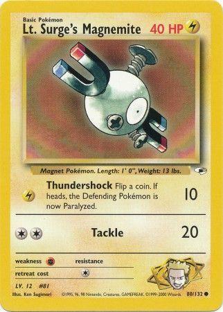 Lt. Surge's Magnemite (80) (80) 080 - Unlimited Gym Heroes - Common