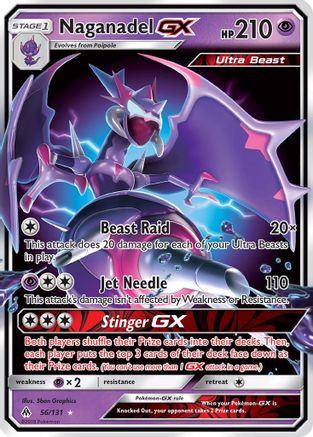 Naganadel GX 056 - Holofoil SM Forbidden Light - Ultra Rare