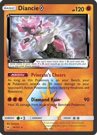 Diancie Prism Star 074 - Holofoil SM Forbidden Light - Prism Rare