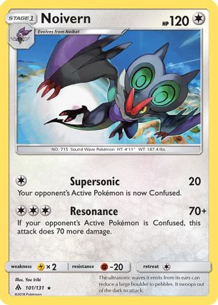 Noivern - Reverse Holofoil SM Forbidden Light - Rare