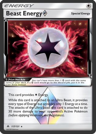Beast Energy Prism Star 117 - Holofoil SM Forbidden Light - Prism Rare