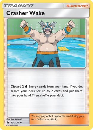 Crasher Wake/131 - Reverse Holofoil SM Forbidden Light - Uncommon