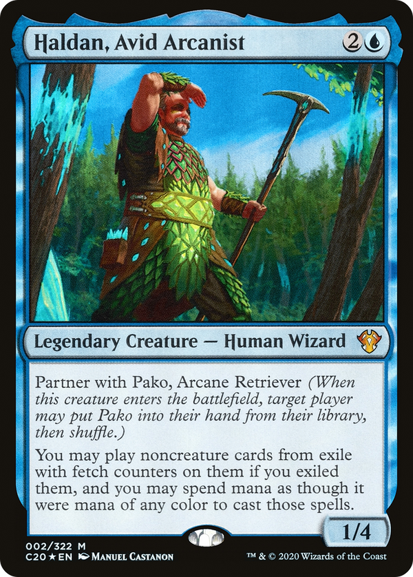 Haldan, Avid Arcanist (C20-002) - Commander 2020 Foil