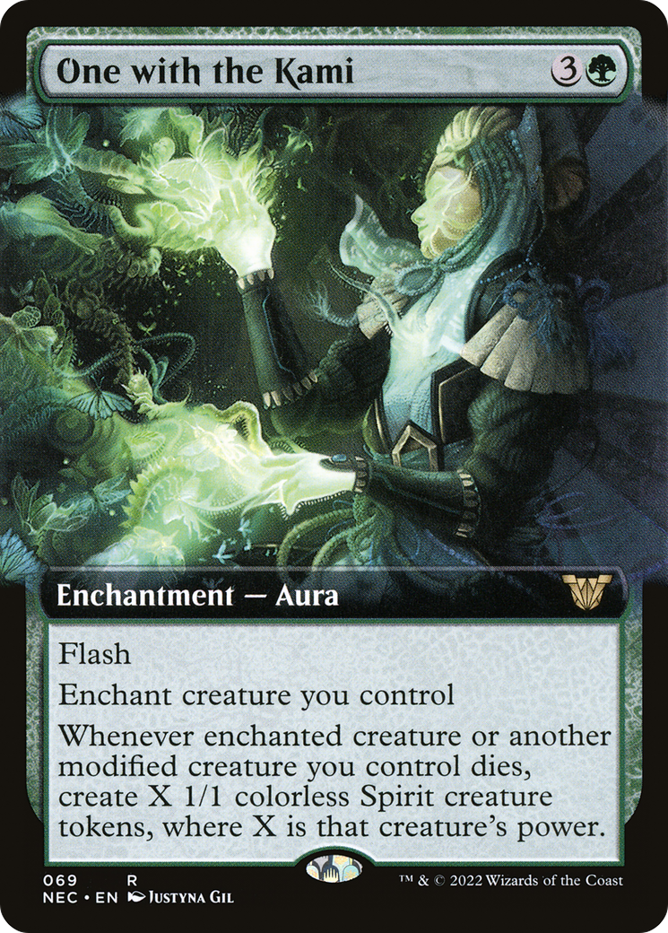 One with the Kami (Extended Art) (NEC-069) - Neon Dynasty Commander: (Extended Art)