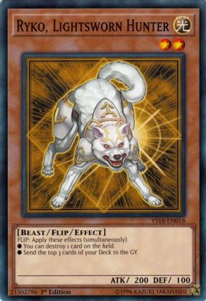 Ryko, Lightsworn Hunter (YS18-EN018) - Starter Deck: Codebreaker 1st Edition
