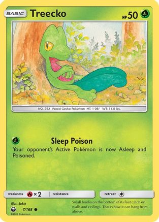 Treecko (7) (7) 007 - Reverse Holofoil SM Celestial Storm - Common