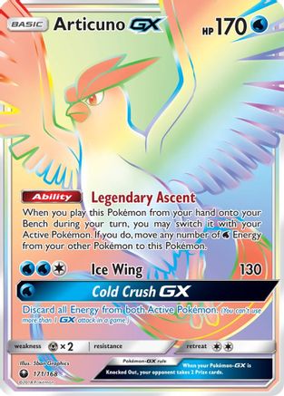 Articuno GX (Secret) - Holofoil SM Celestial Storm - Secret Rare