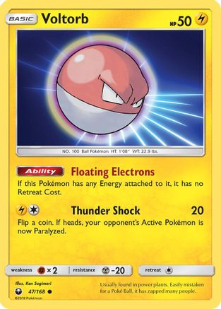 Voltorb 047 - Reverse Holofoil SM Celestial Storm - Common