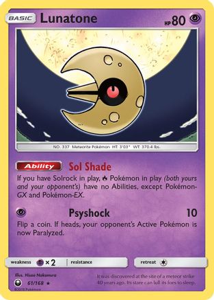 Lunatone - Holofoil SM Celestial Storm - Holo Rare