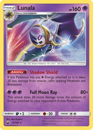 Lunala - Reverse Holofoil SM Celestial Storm - Holo Rare