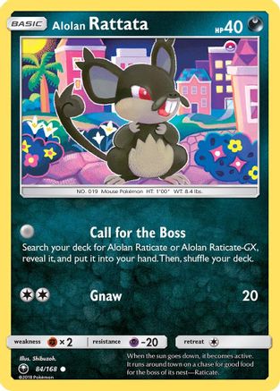 Alolan Rattata 084 - Reverse Holofoil SM Celestial Storm - Common