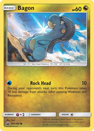Bagon (103)/168 - Reverse Holofoil SM Celestial Storm - Common