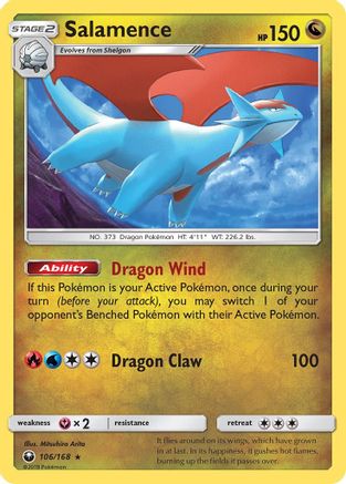 Salamence 106 - Holofoil SM Celestial Storm - Holo Rare