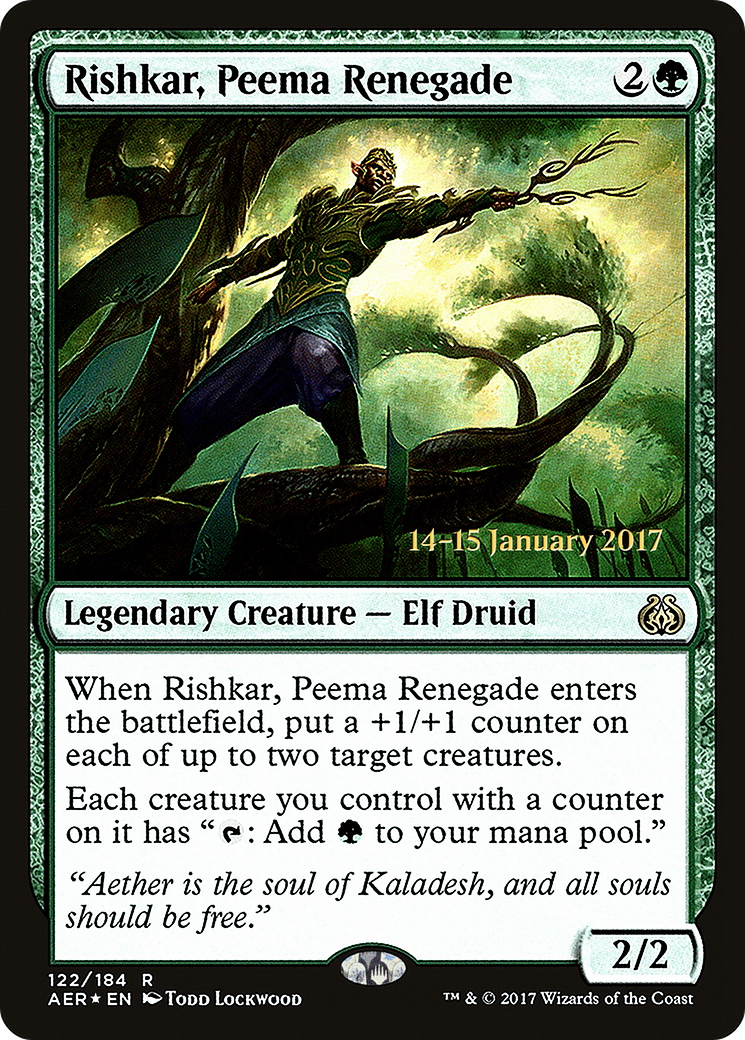 Rishkar, Peema Renegade (PRE-122) - Aether Revolt Promos Foil