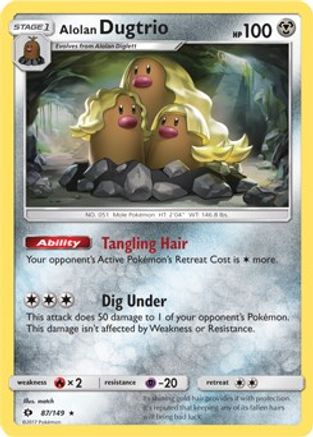 Alolan Dugtrio (Cosmos Holo) 087/149 - Holofoil Blister Exclusives - Promo