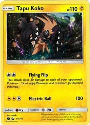 Tapu Koko - SM30a - Holofoil Alternate Art Promos - Promo