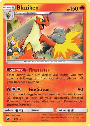 Blaziken 006 - Reverse Holofoil Dragon Majesty - Holo Rare