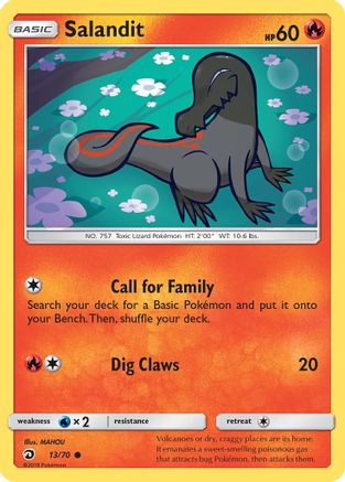 Salandit 013/70 - Reverse Holofoil Dragon Majesty - Common