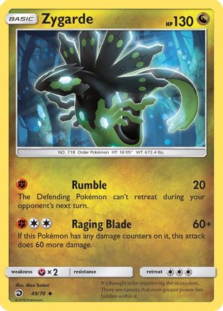 Zygarde/70 - Reverse Holofoil Dragon Majesty - Uncommon