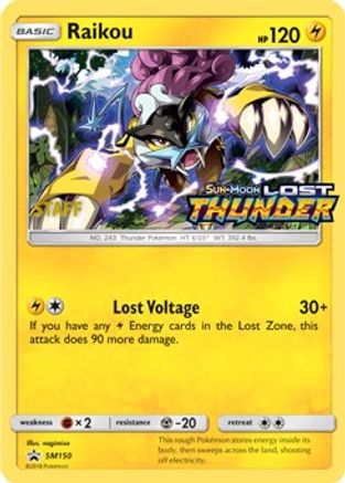 Raikou - SM150 (Prerelease) (Staff) - Holofoil SM Promos - Promo