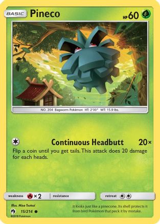 Pineco - Reverse Holofoil SM Lost Thunder - Common