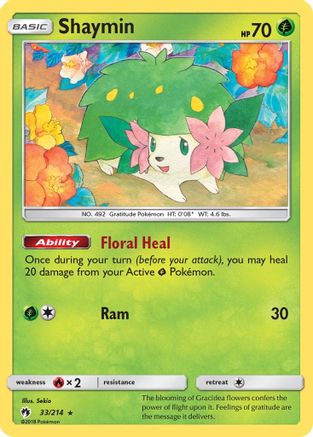 Shaymin 033 - Reverse Holofoil SM Lost Thunder - Holo Rare