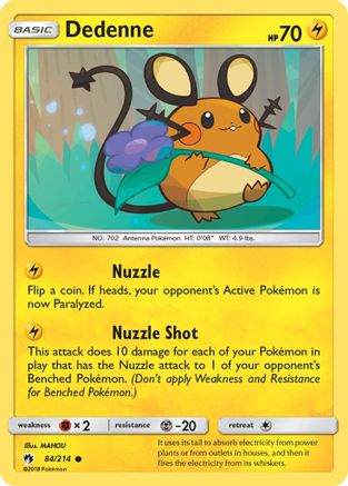 Dedenne (84) (84) 084 - Reverse Holofoil SM Lost Thunder - Common