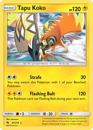 Tapu Koko - Holofoil SM Lost Thunder - Holo Rare
