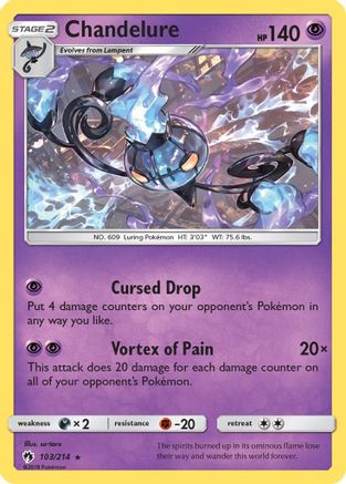 Chandelure 103 - Holofoil SM Lost Thunder - Holo Rare