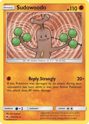 Sudowoodo 110 - Reverse Holofoil SM Lost Thunder - Uncommon