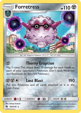 Forretress - Reverse Holofoil SM Lost Thunder - Rare