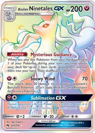Alolan Ninetales GX (Secret) - Holofoil SM Lost Thunder - Secret Rare