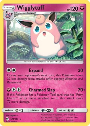 Wigglytuff 134 - Reverse Holofoil SM Lost Thunder - Rare