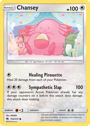Chansey 152 - Reverse Holofoil SM Lost Thunder - Common